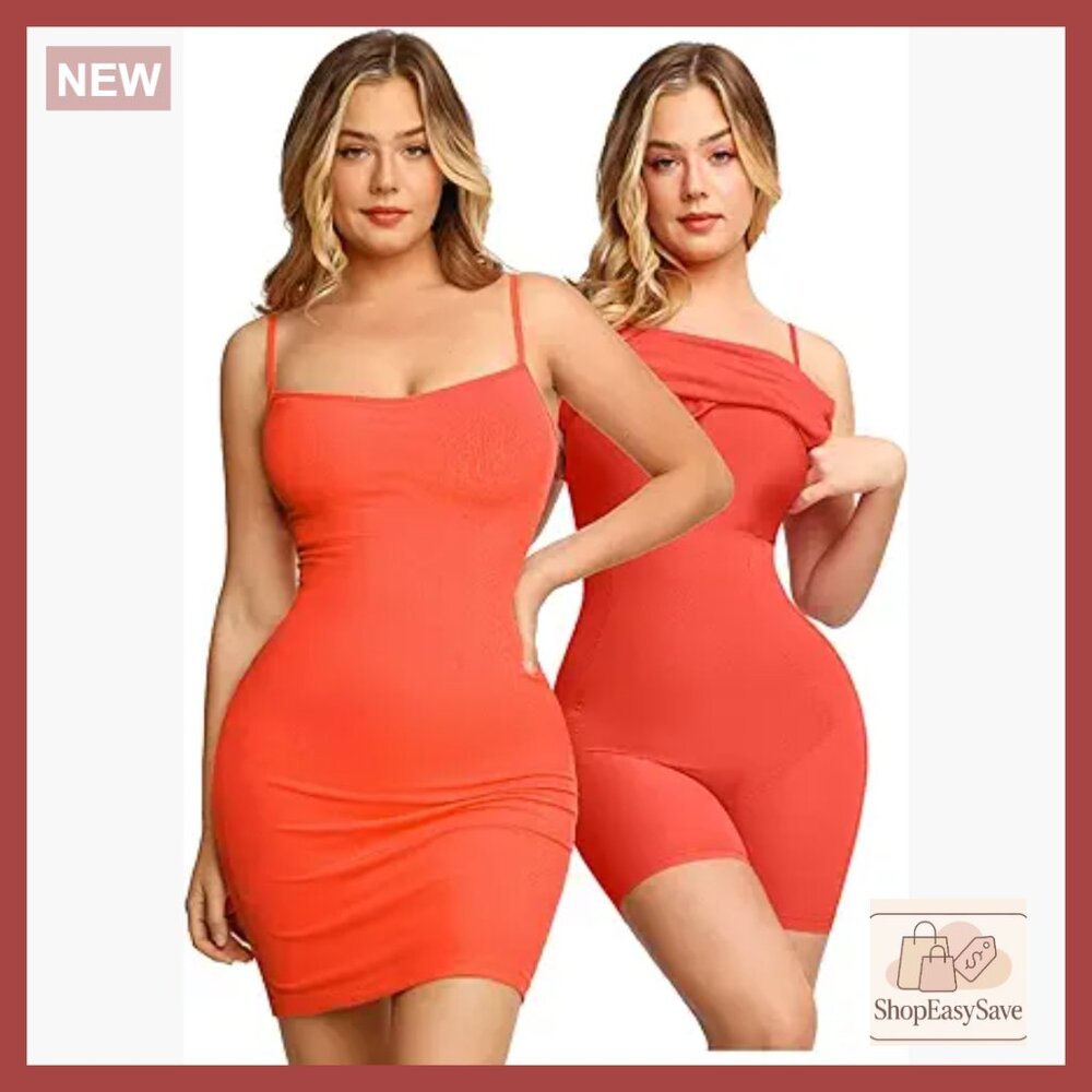 Shapewear Mini Dress Adjustable Straps Bodycon Cocktail Party Evening Wear